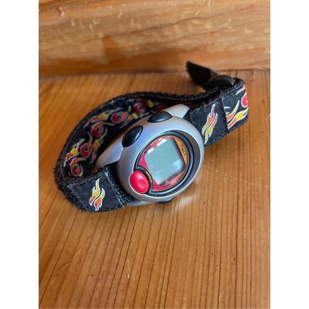 Timex T78751 Indigo Nylon Band Quartz Digital Kids Watch - Hot Wheels